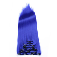 #Darkblue - Clip-In Hair Extensions / 8 Tressen / Haarverlängerung XXL Komplettset