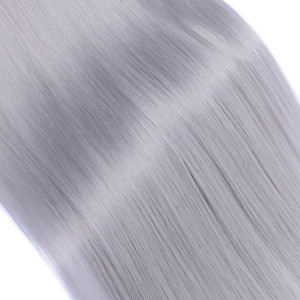 #Grey/Grau - Clip-In Hair Extensions / 8 Tressen / Haarverlängerung XXL Komplettset 60 cm - Glatt