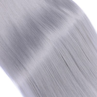 #Grey/Grau - Clip-In Hair Extensions / 8 Tressen / Haarverlängerung XXL Komplettset 60 cm - Glatt