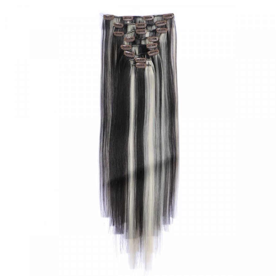 Clip-In Extensions #H4/613 Gesträhnt aus Thermofiber-Synthetikhaar