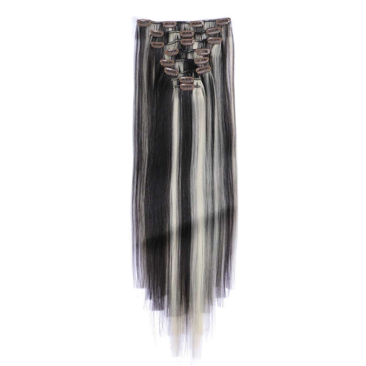 #H4/613 Gesträhnt - Clip-In Hair Extensions / 8...