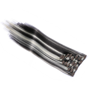 #H4/613 Gesträhnt - Clip-In Hair Extensions / 8 Tressen / Haarverlängerung XXL Komplettset 60 cm - Glatt