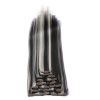 #H4/613 Gesträhnt - Clip-In Hair Extensions / 8 Tressen / Haarverlängerung XXL Komplettset 60 cm - Glatt