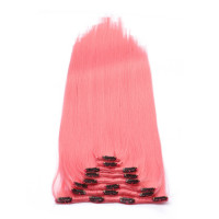 #Pink - Clip-In Hair Extensions / 8 Tressen / Haarverlängerung XXL Komplettset