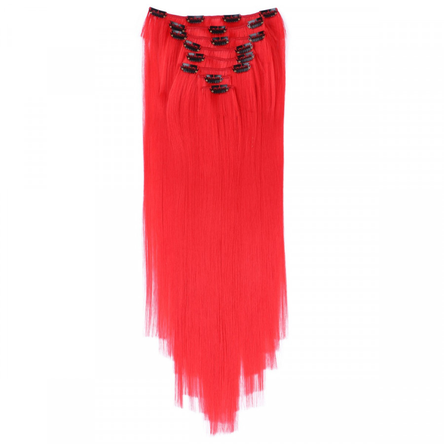 #Red - Clip-In Hair Extensions / 8 Tressen / Haarverlän