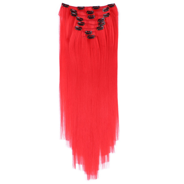 #Red - Clip-In Hair Extensions / 8 Tressen / Haarverlängerung XXL Komplettset