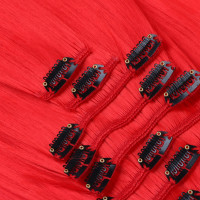 #Red - Clip-In Hair Extensions / 8 Tressen / Haarverlängerung XXL Komplettset