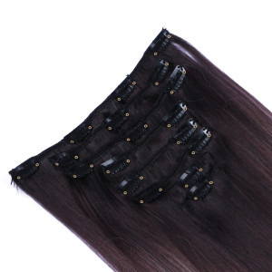 #T4/613 Ombre - Clip-In Hair Extensions / 8 Tressen / Haarverlängerung XXL Komplettset