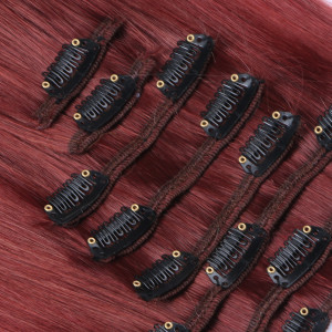 #T30/613 Ombre - Clip-In Hair Extensions / 8 Tressen / Haarverlängerung XXL Komplettset 60 cm - Gewellt
