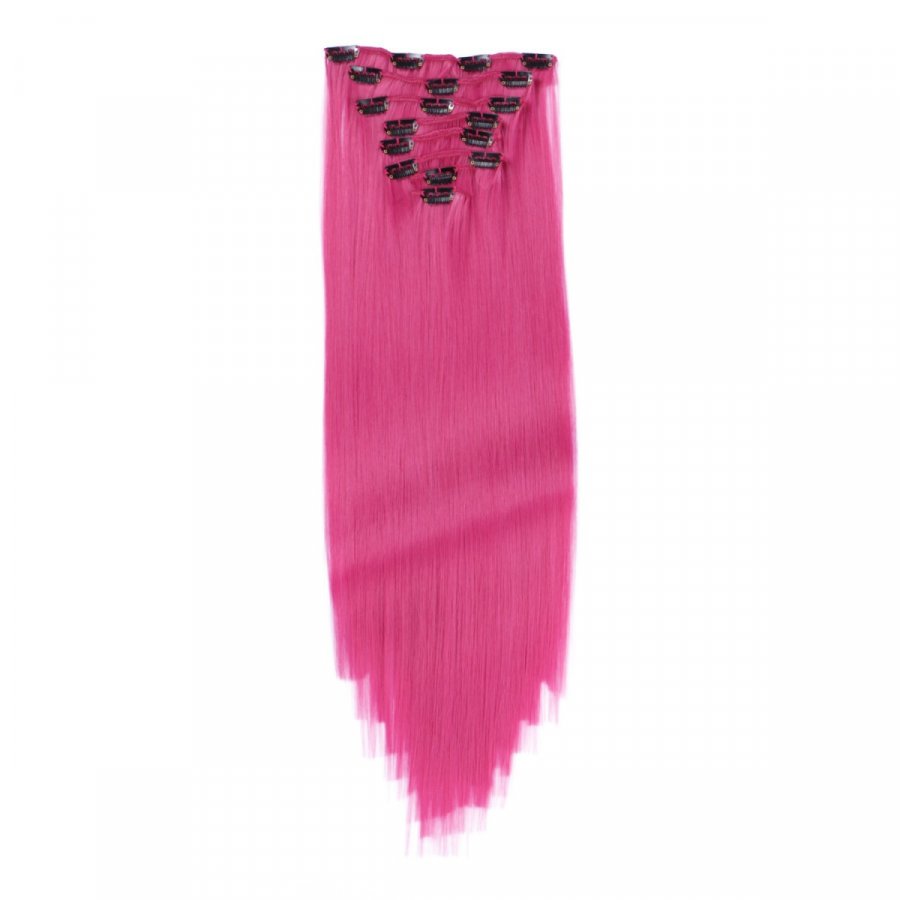 Clip-In Extensions Violett aus Thermofiber-Synthetikhaar