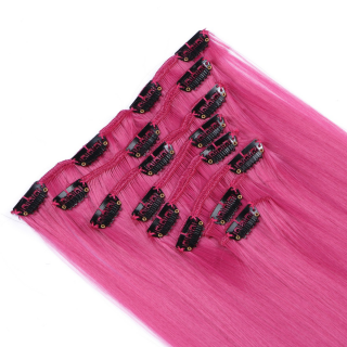 #Violett - Clip-In Hair Extensions / 8 Tressen / Haarverlngerung XXL Komplettset 50 cm - Glatt