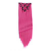 #Violett - Clip-In Hair Extensions / 8 Tressen / Haarverlängerung XXL Komplettset 50 cm - Glatt