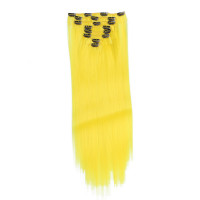 #Yellow - Clip-In Hair Extensions / 8 Tressen / Haarverlängerung XXL Komplettset
