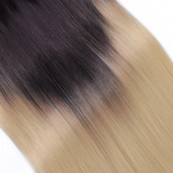 #1B/24 Ombre - Clip-In Hair Extensions / 8 Tressen / Haarverlängerung XXL Komplettset