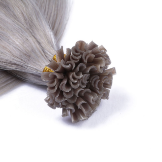 25 x Keratin Bonding Hair Extensions - Silver - 100% Echthaar - NOVON EXTENTIONS
