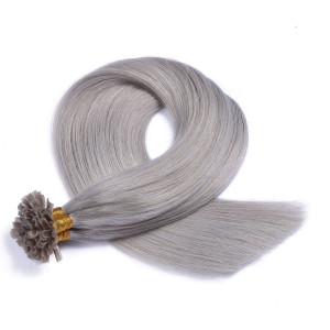 25 x Keratin Bonding Hair Extensions - Silver - 100% Echthaar - NOVON EXTENTIONS
