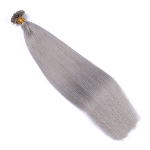 25 x Keratin Bonding Hair Extensions - Silver - 100% Echthaar - NOVON EXTENTIONS