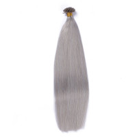 25 x Keratin Bonding Hair Extensions - Silver - 100% Echthaar - NOVON EXTENTIONS