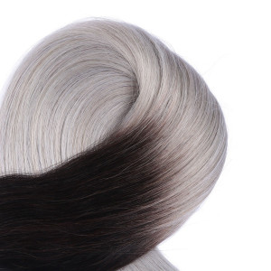10 x Tape In - 1b/Silver Ombre - Hair Extensions - 2,5g - NOVON EXTENTIONS