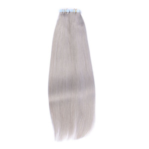 10 x Tape In - Silver - Hair Extensions - 2,5g - NOVON EXTENTIONS 50 cm