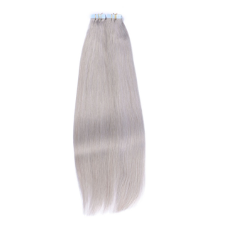 10 x Tape In - Silver - Hair Extensions - 2,5g - NOVON EXTENTIONS 60 cm