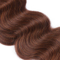 10 x Tape In - 6 - Braun - GEWELLT Hair Extensions - 2,5g - NOVON EXTENTIONS