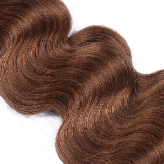 10 x Tape In - 8 - Goldbraun - GEWELLT Hair Extensions - 2,5g - NOVON EXTENTIONS 60 cm
