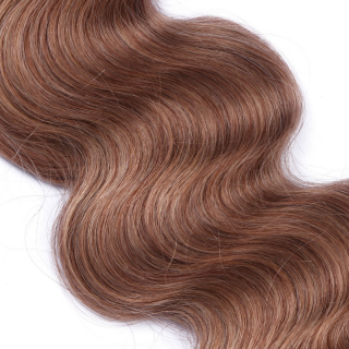 10 x Tape In - 10 - Leichtbraun - GEWELLT Hair Extensions - 2,5g - NOVON EXTENTIONS 60 cm