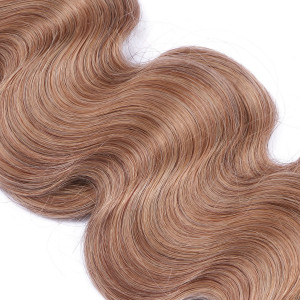 10 x Tape In - 12 - Hellbraun - GEWELLT Hair Extensions - 2,5g - NOVON EXTENTIONS 50 cm
