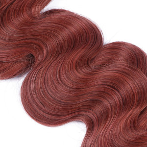 10 x Tape In - 14 - Rot - GEWELLT Hair Extensions - 2,5g - NOVON EXTENTIONS