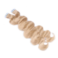 10 x Tape In - 24 - Goldblond - GEWELLT Hair Extensions - 2,5g - NOVON EXTENTIONS
