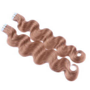 10 x Tape In - 27 - Honigblond - GEWELLT Hair Extensions - 2,5g - NOVON EXTENTIONS