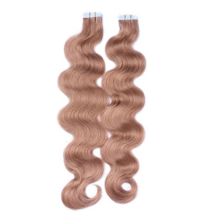 10 x Tape In - 27 - Honigblond - GEWELLT Hair Extensions - 2,5g - NOVON EXTENTIONS