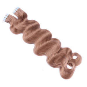 10 x Tape In - 27 - Honigblond - GEWELLT Hair Extensions - 2,5g - NOVON EXTENTIONS