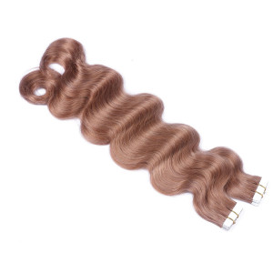 10 x Tape In - 27 - Honigblond - GEWELLT Hair Extensions - 2,5g - NOVON EXTENTIONS