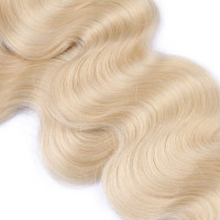 10 x Tape In - 60 - Weissblond - GEWELLT Hair Extensions - 2,5g - NOVON EXTENTIONS 50 cm