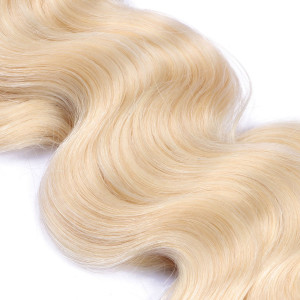 10 x Tape In - 613 - Helllichtblondblond - GEWELLT Hair Extensions - 2,5g - NOVON EXTENTIONS 50 cm