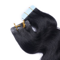 10 x Tape In - 1b/Sky Ombre - GEWELLT Hair Extensions - 2,5g - NOVON EXTENTIONS