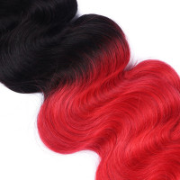 10 x Tape In - 1b/Red Ombre - GEWELLT Hair Extensions - 2,5g - NOVON EXTENTIONS