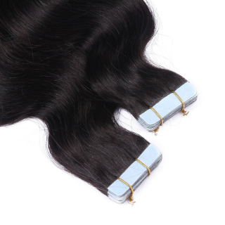 10 x Tape In - 1b/24 Ombre - GEWELLT Hair Extensions - 2,5g - NOVON EXTENTIONS
