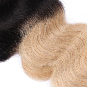 10 x Tape In - 1b/24 Ombre - GEWELLT Hair Extensions - 2,5g - NOVON EXTENTIONS