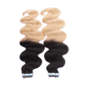 10 x Tape In - 1b/24 Ombre - GEWELLT Hair Extensions - 2,5g - NOVON EXTENTIONS