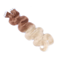 10 x Tape In - 12/60 Ombre - GEWELLT Hair Extensions - 2,5g - NOVON EXTENTIONS