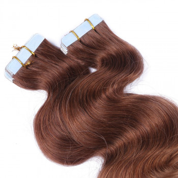 10 x Tape In - 4/27 Ombre - GEWELLT Hair Extensions - 2,5g - NOVON EXTENTIONS