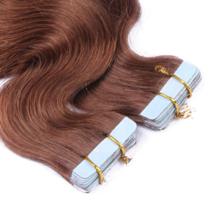 10 x Tape In - 4/27 Ombre - GEWELLT Hair Extensions - 2,5g - NOVON EXTENTIONS 50 cm