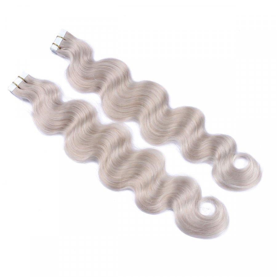Tape Extensions Grey/Grau gewellt &ndash box