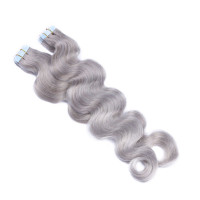 10 x Tape In - Silver - GEWELLT Hair Extensions - 2,5g - NOVON EXTENTIONS