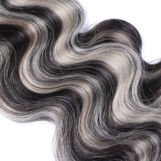 10 x Tape In - 1b/Grey Gestrhnt - GEWELLT Hair Extensions - 2,5g - NOVON EXTENTIONS