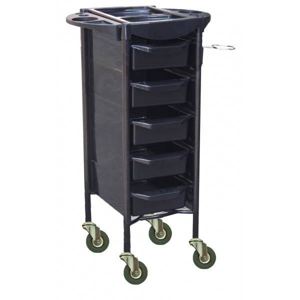 Friseur Wagen / Stapelboy / Arbeitswagen / Friseurwagen / Rollwagen / Friseurboy / Werkzeugwagen - Schwarz