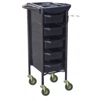 Friseur Wagen / Stapelboy / Arbeitswagen / Friseurwagen / Rollwagen / Friseurboy / Werkzeugwagen - Schwarz